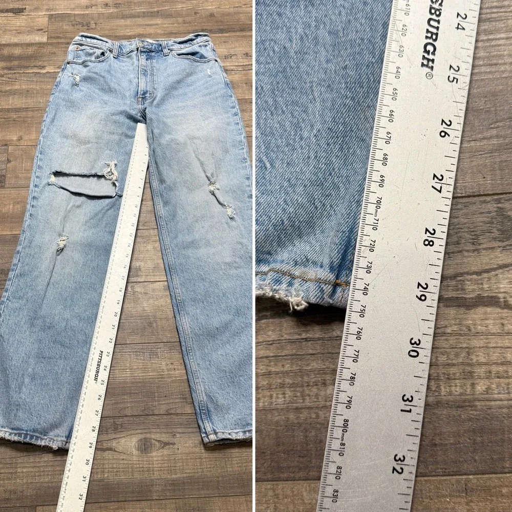 Abercrombie & Fitch The 90's Straight Ultra High-Rise Denim Jeans - Picture 12 of 13